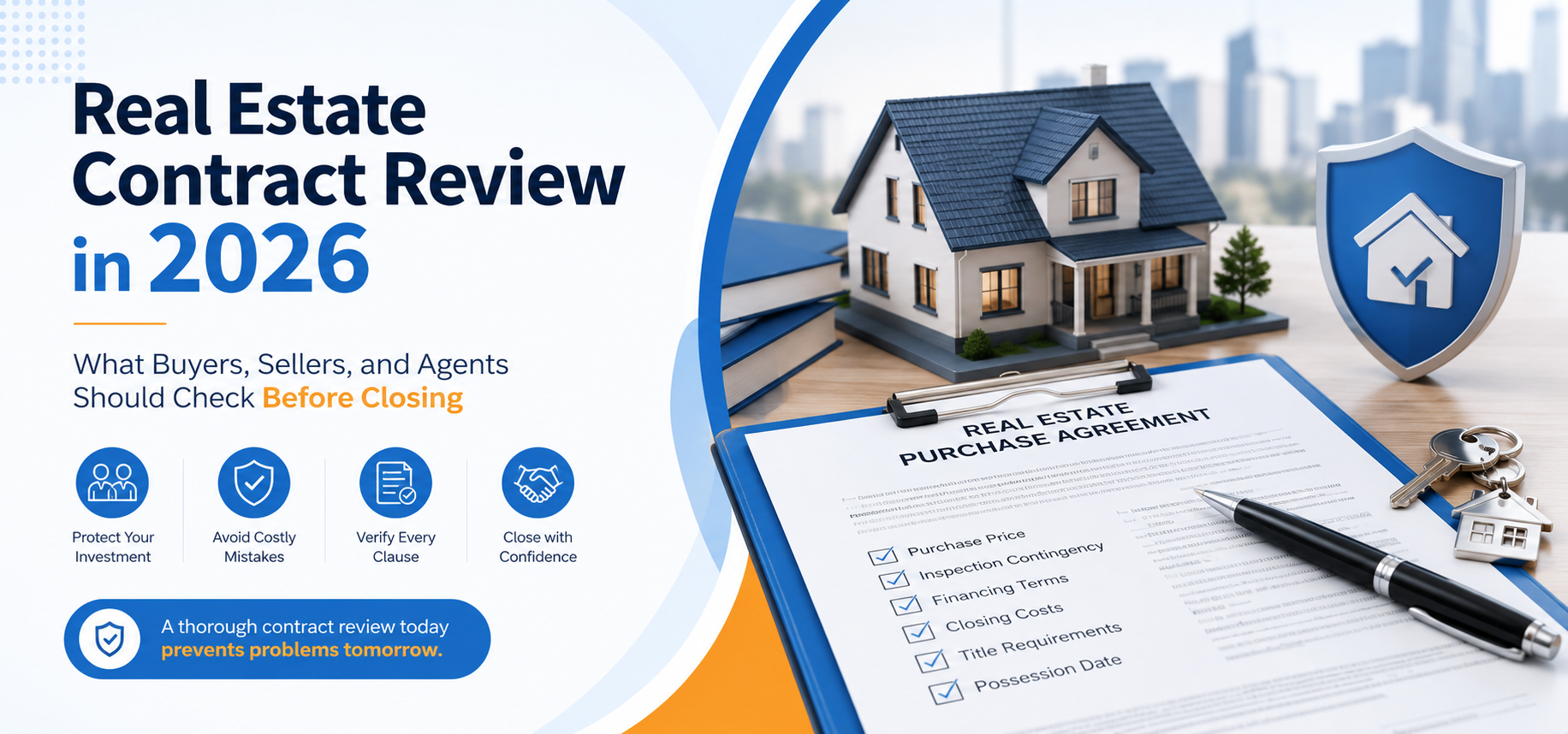 Real Estate Contract Review in 2026: Essential Closing Checklist for Buyers, Sellers & Agents